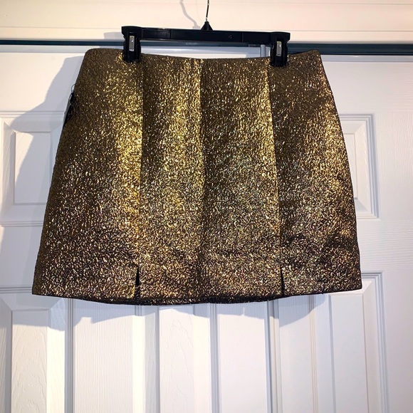 Nasty Gal Dresses & Skirts - Dark gold textured mini skirt